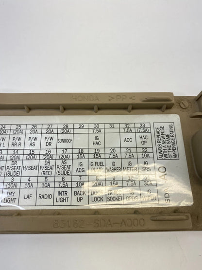 2003-2007 HONDA ACCORD INTERIOR FUSE BOX LID DOOR COVER PANEL 83162SDAA000 OEM