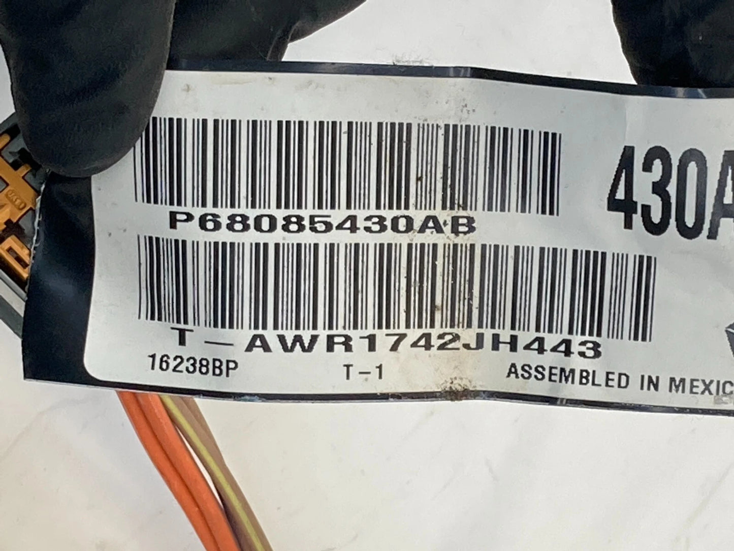 2011-2014 DODGE AVENGER REAR LEFT SIDE DOOR HARNESS WIRING WIRE 68085430AB OEM