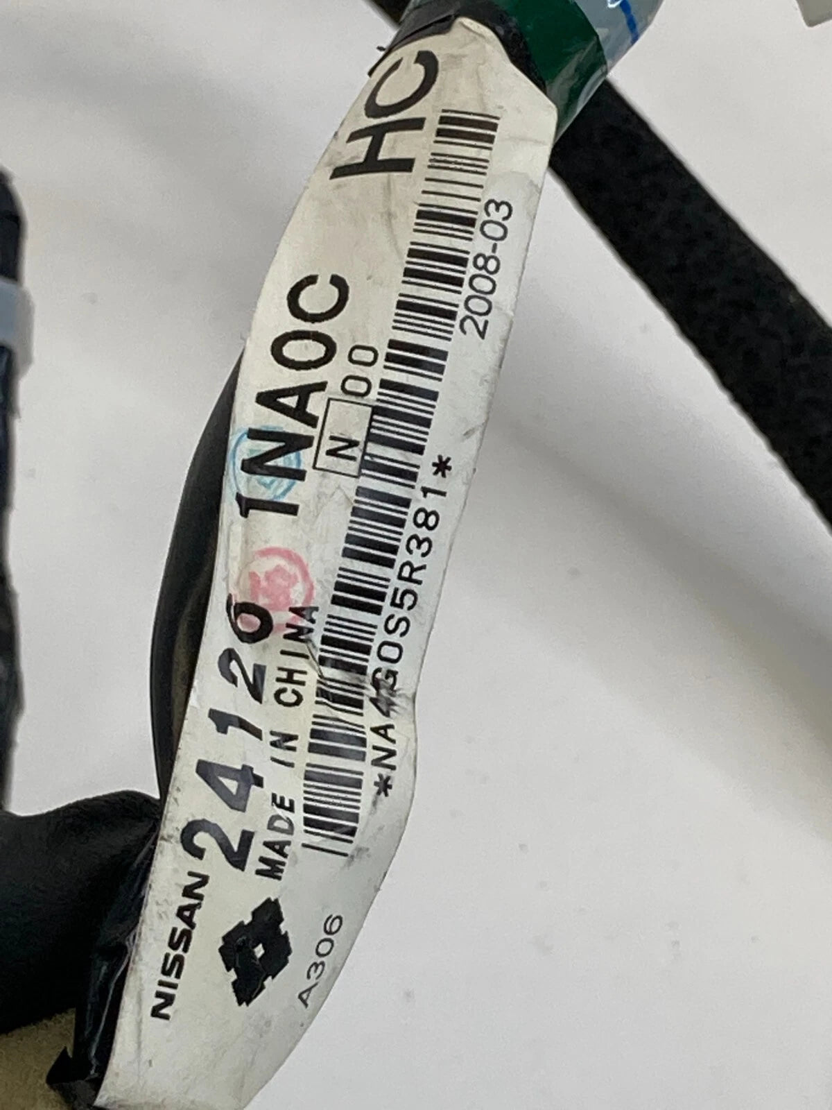 2007 2008 INFINITI G35 SEDAN REAR RIGHT DOOR HARNESS WIRING WIRE 24126-1NA0C