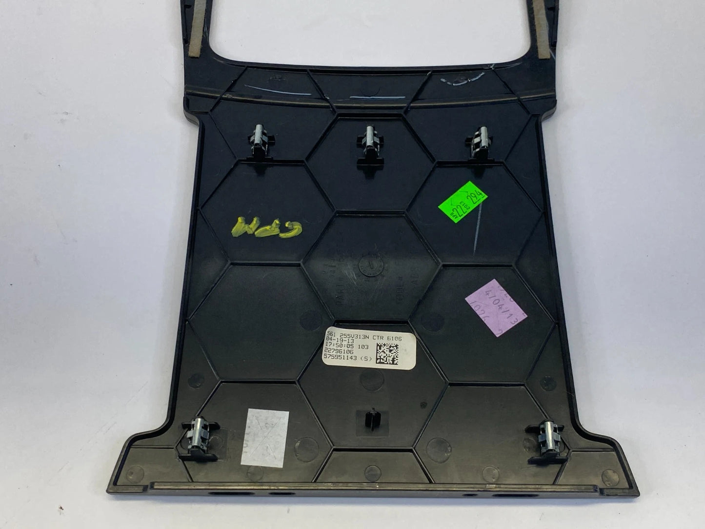 2013-2015 CHEVROLET TRAVERSE FLOOR CENTER CONSOLE UPPER TRIM PLATE BEZEL 1615749