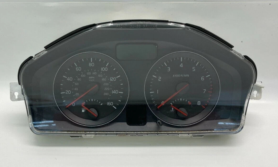 08-11 VOLVO S40 2.4L SPEEDOMETER INSTRUMENT CLUSTER GAUGES 36002435 257K MILES