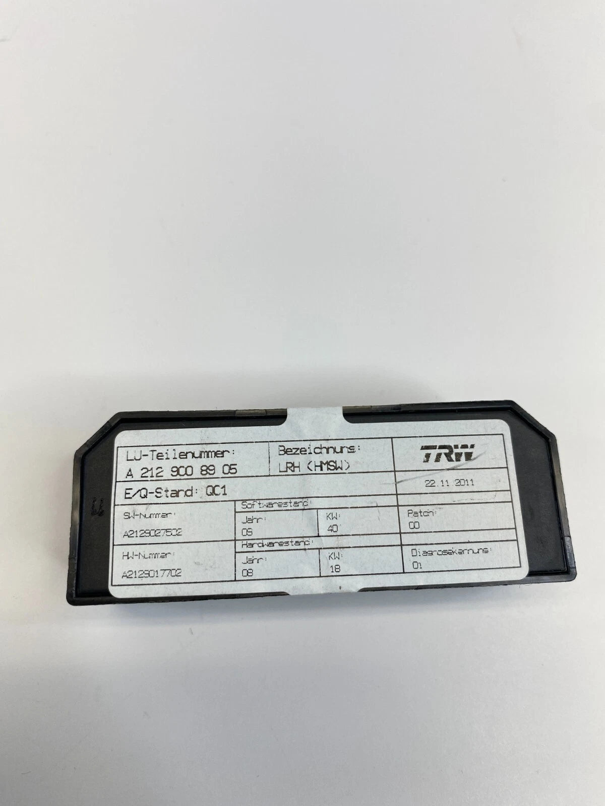 2012-2016 MERCEDES-BENZ E350 STEERING WHEEL HEATER CONTROL UNIT A212-900-89-05