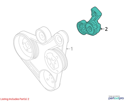 1998-2005 VW BEETLE FRONT ENGINE BELT TENSIONER PULLEY OEM FACTORY 06A-903-315-E