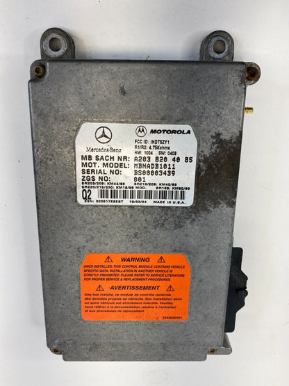 2002 02 Mercedes-Benz ML 320 Voice Command Control Module A203-820-40-85 OEM