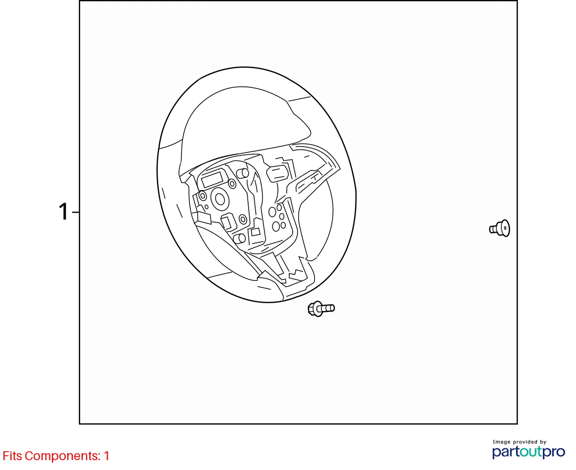2011-2015 CHEVROLET CRUZE STEERING WHEEL ASSEMBLY W/ CRUISE CONTROL 95227513