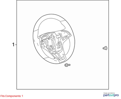 2011-2015 CHEVROLET CRUZE STEERING WHEEL ASSEMBLY W/ CRUISE CONTROL 95227513