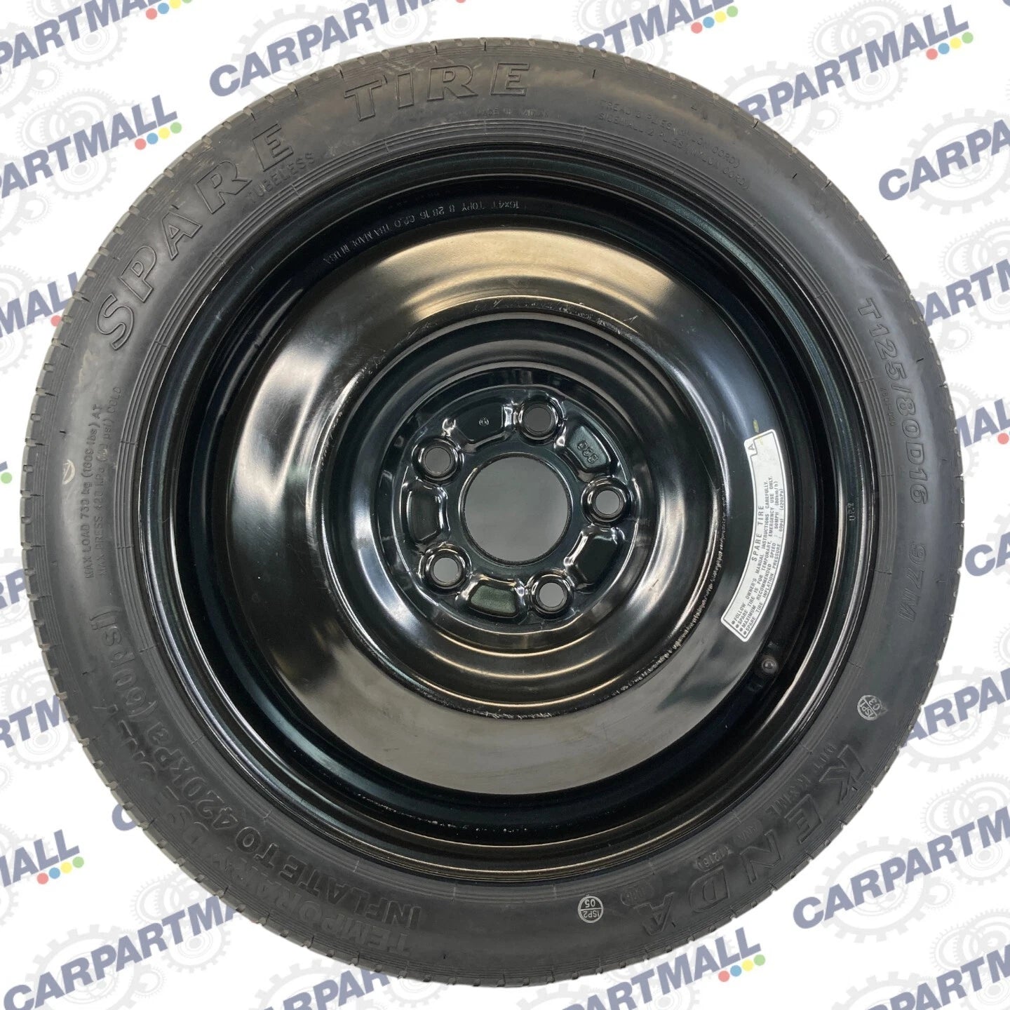 2016-2021 HONDA CIVIC EMERGENCY RIM WHEEL SPARE TIRE COMPAT DONUT 125/80D16 16X4