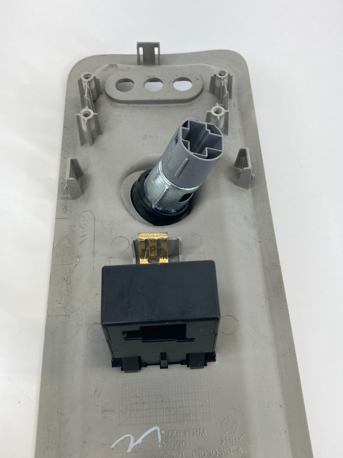 2008-2016 Chrysler Town & Country Rear Power Outlet Switch Trim Panel 1JZ83TRM