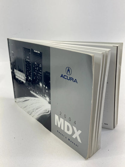 2004 04 ACURA MDX OWNERS MANUAL CONSUMER INFO WARRANTY BOOK W/ CASE OEM
