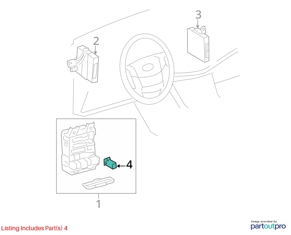 2009-2013 TOYOTA COROLLA MATRIX INTERIOR DASH FUSE BOX JUNCTION BLOCK OEM