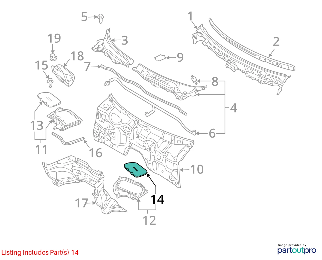 03-08 INFINITI FX35 ENGINE COMPARTMENT BRAKE FLUID COVER ACCESS OEM 6565275CG000