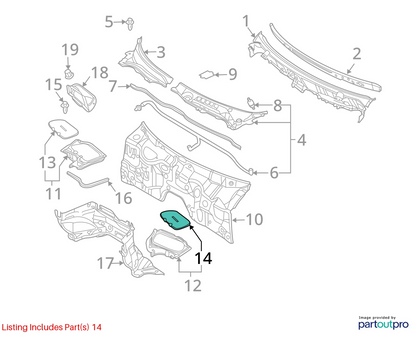 03-08 INFINITI FX35 ENGINE COMPARTMENT BRAKE FLUID COVER ACCESS OEM 6565275CG000