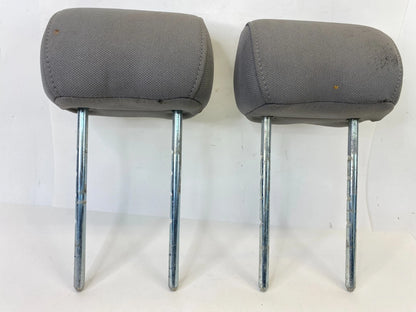04 05 FORD F-150 REAR CLOTH LEFT & RIGHT SEAT HEADREST HEAD REST SET FLINT OEM