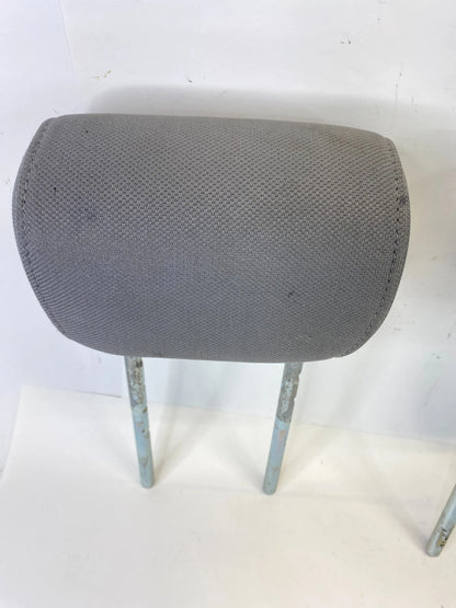 04 05 FORD F-150 REAR CLOTH LEFT & RIGHT SEAT HEADREST HEAD REST SET FLINT OEM