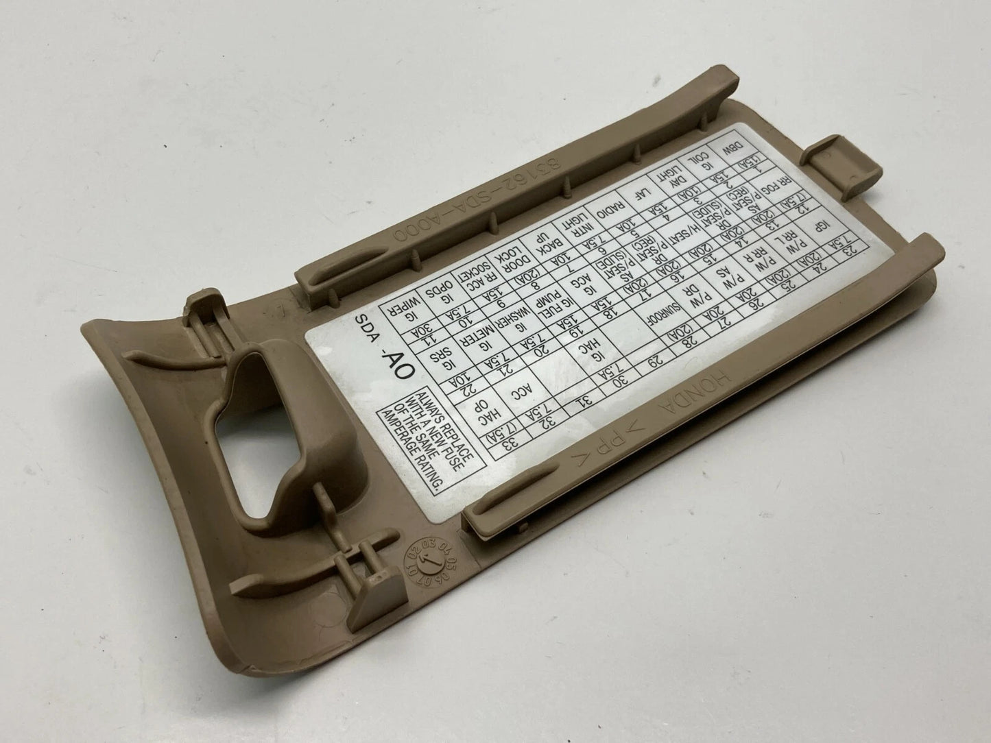 03 04 05 06 07 HONDA ACCORD DASH LOWER FUSE BOX DOOR TRIM PANEL 83162-SDA-A000