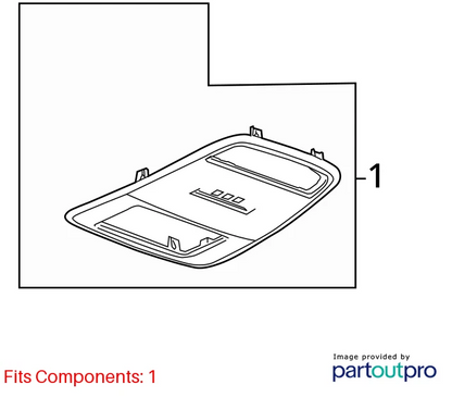2010-2013 BUICK LACROSSE OVERHEAD CONSOLE DOME MAP LAMP W/ SUNROOF SWITCH OEM