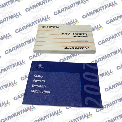 2007 07 TOYOTA CAMRY OWNERS MANUAL INFORMATION WARRANTY GUIDE BOOK SET