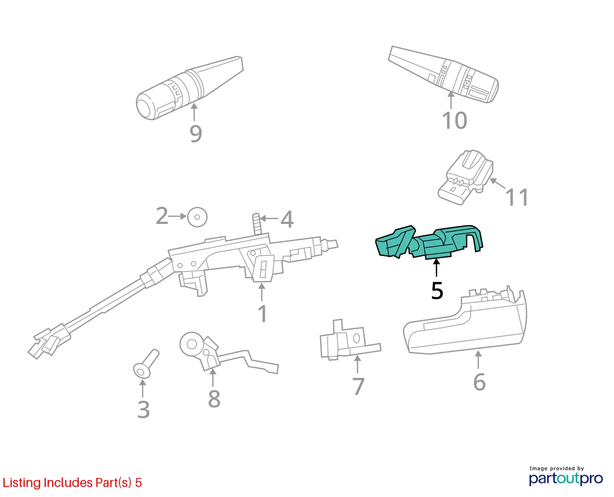 2011-2014 CHRYSLER 200 SDN STEERING COLUMN UPPER & LOWER COVER TRIM 1TE061X9AB