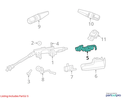 2011-2014 CHRYSLER 200 SDN STEERING COLUMN UPPER & LOWER COVER TRIM 1TE061X9AB