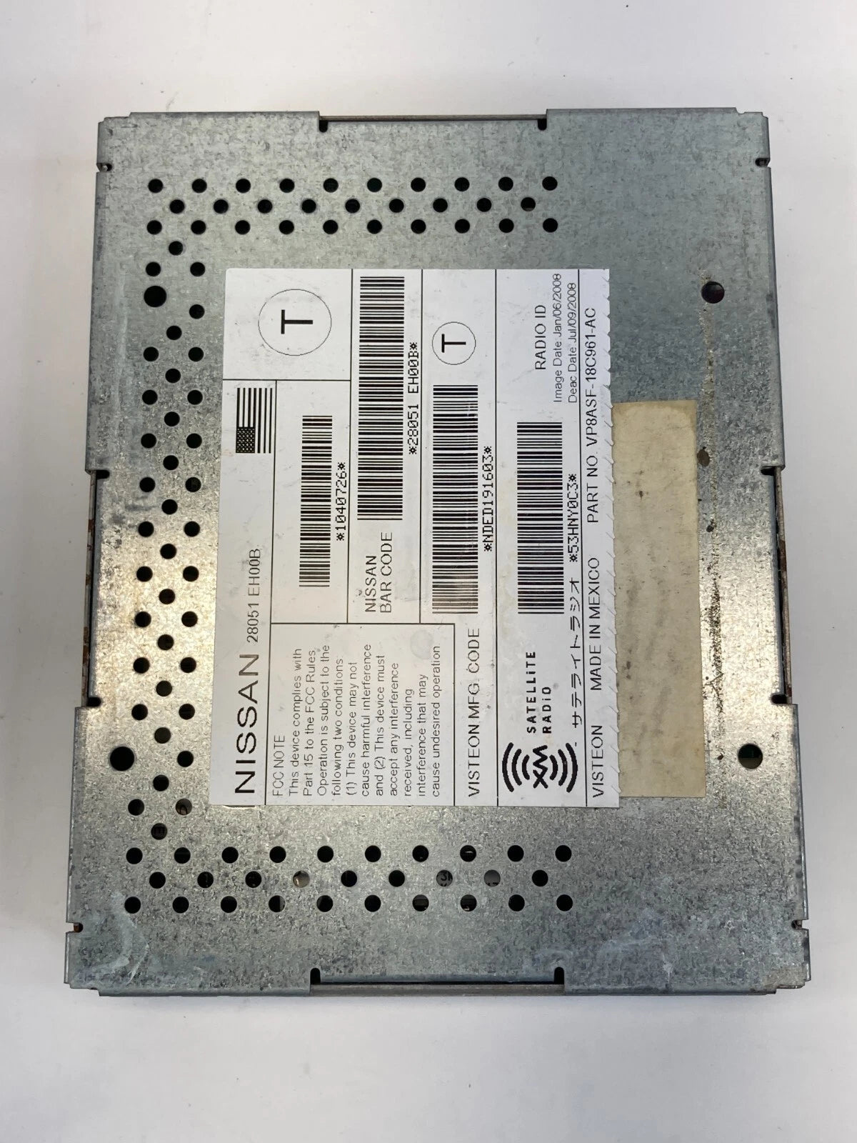 2005-2013 NISSAN ALTIMA TUNER UNIT-AV XM SATELLITE RADIO MODULE OEM 28051-EH00B