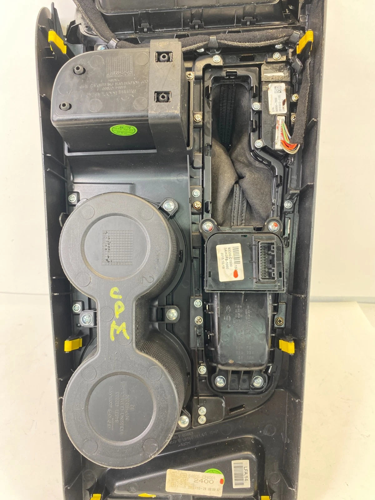 2015-2017 HYUNDAI SONATA CENTER CONSOLE SHIFT BEZEL CUP HOLDER PANEL 84651-C2001