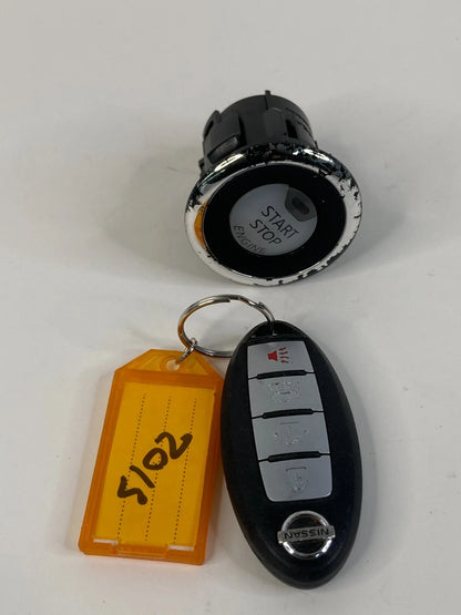 13-18 NISSAN ALTIMA IGNITION SWITCH START STOP BUTTON W/ SMART KEY REMOTE OEM