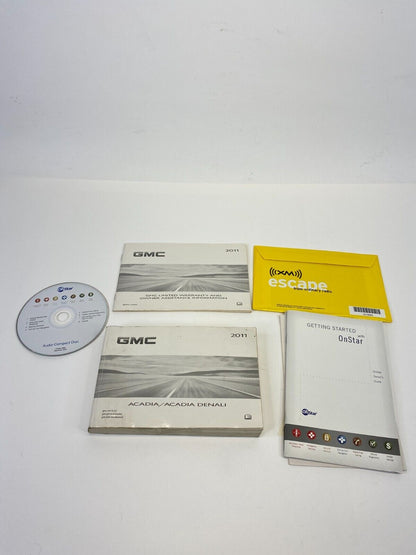 2011 GMC Acadia Owners Manual Warranty Assistance Information Book & CD OEM