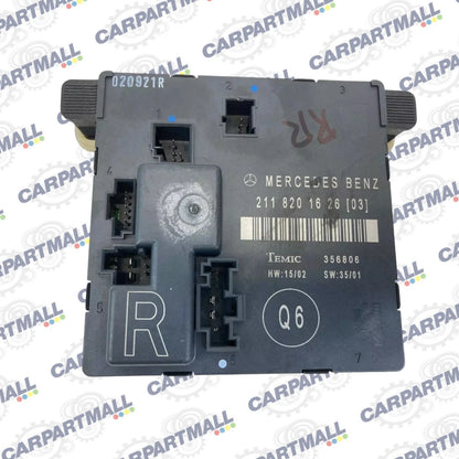 2003-2009 MERCEDES-BENZ E320 E 320 REAR RIGHT DOOR CONTROL MODULE 2118201626 OEM
