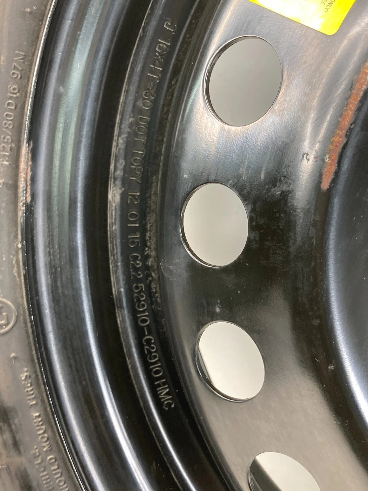 11-13 Hyundai Elantra Emergency Spare Tire Wheel Compact Donut T125/80/D16 97M