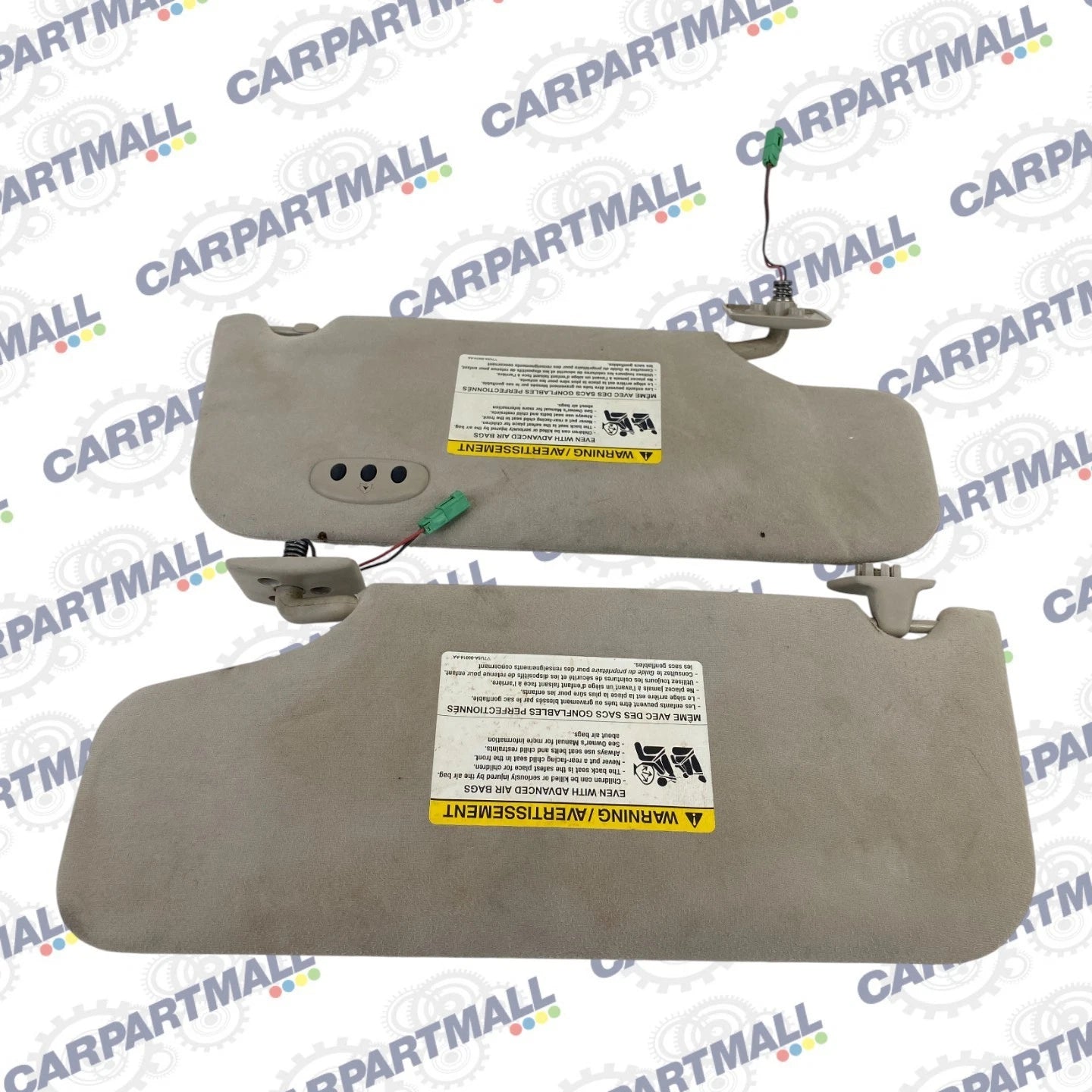 2007-2010 Ford Edge Left & Right Sunvisor Sun Visor SET w Garage Door Opener