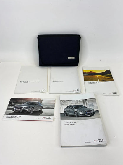 2012 AUDI A4 QUATTRO OWNERS MANUAL QUICK REFERENCE WARRANTY GUIDE SET W/ CASE