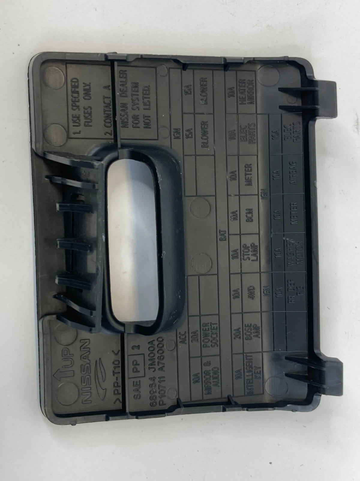 2008-2013 NISSAN ROGUE INTERIOR FUSE BOX DOOR PANEL LID COVER TRIM 68964-JM00A