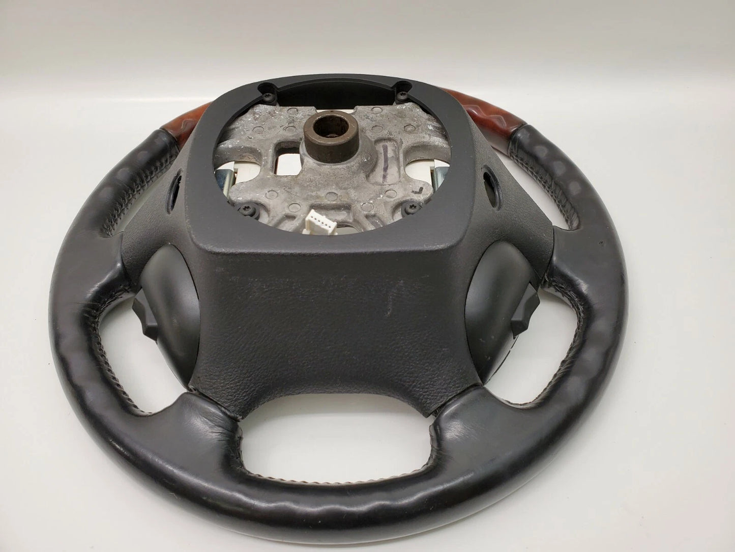 2003-2006 LINCOLN LS STEERING WHEEL LEATHER WOOD GRAIN W/ RADIO CONTROLS OEM