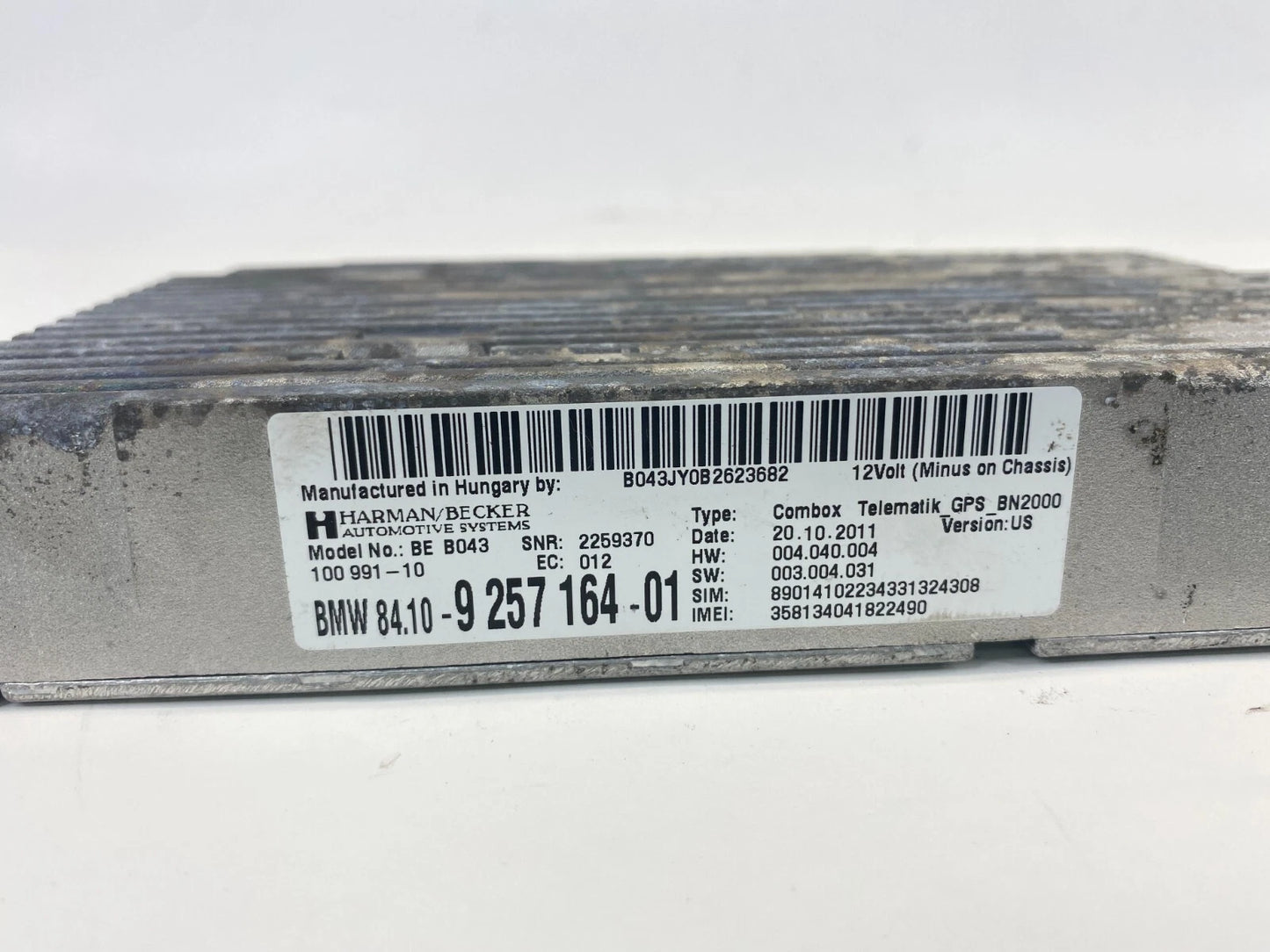 2009-2011 BMW 328I XDRIVE COMMUNICATION BLUETOOTH COMPUTER CONTROL MODULE OEM