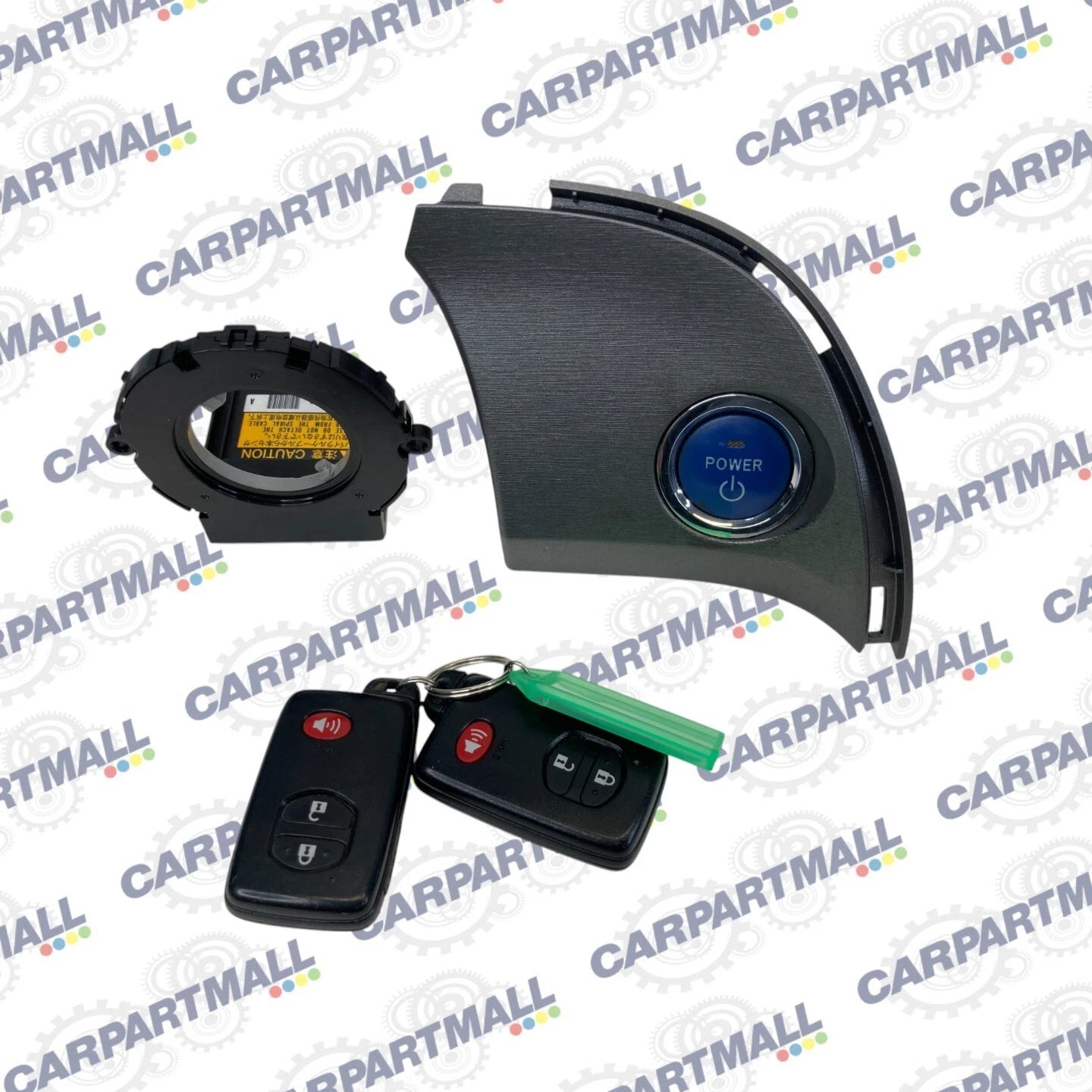 10-15 TOYOTA PRIUS DASH IGNITION START BUTTON SWITCH W/ COVER & KEY ANGLE SENSOR