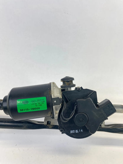 2010-2013 KIA FORTE FRONT WINDSHIELD WIPER MOTOR TRANSMISSION OEM 98110-1M000