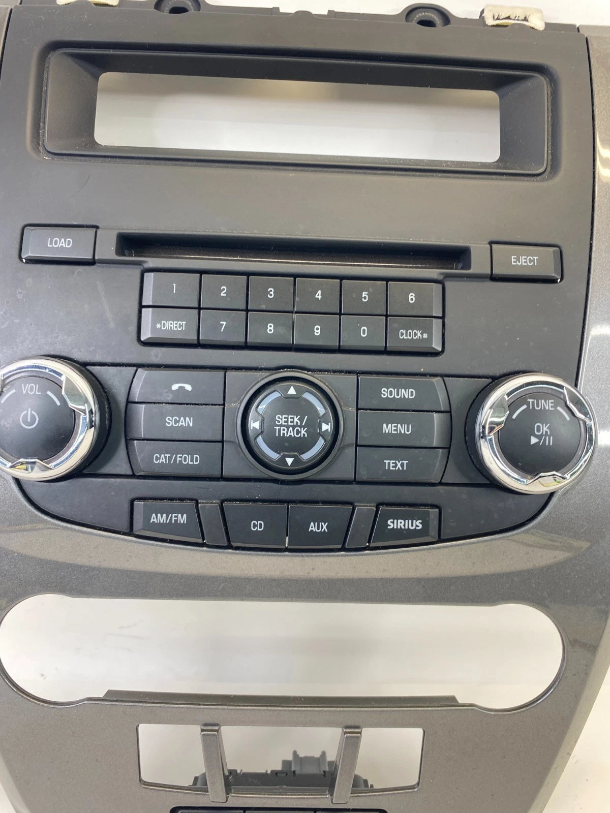 10-12 FORD FUSION CENTER DASH CD RADIO CONTROL PANEL W /BEZEL 9E5T18A802AE OEM