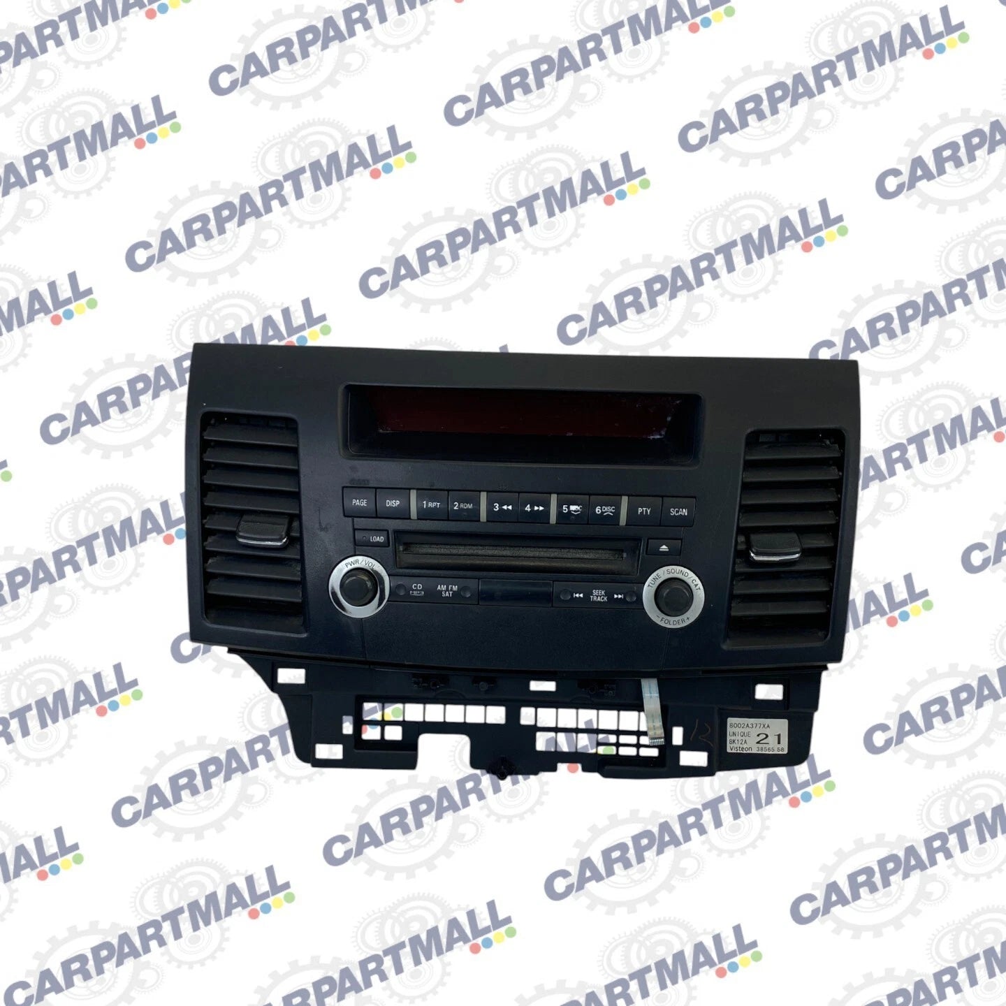 08 09 MITSUBISHI LANCER DASH PANEL RADIO AM/CD PLAYER W A/C VENTS 8002A377XA OEM