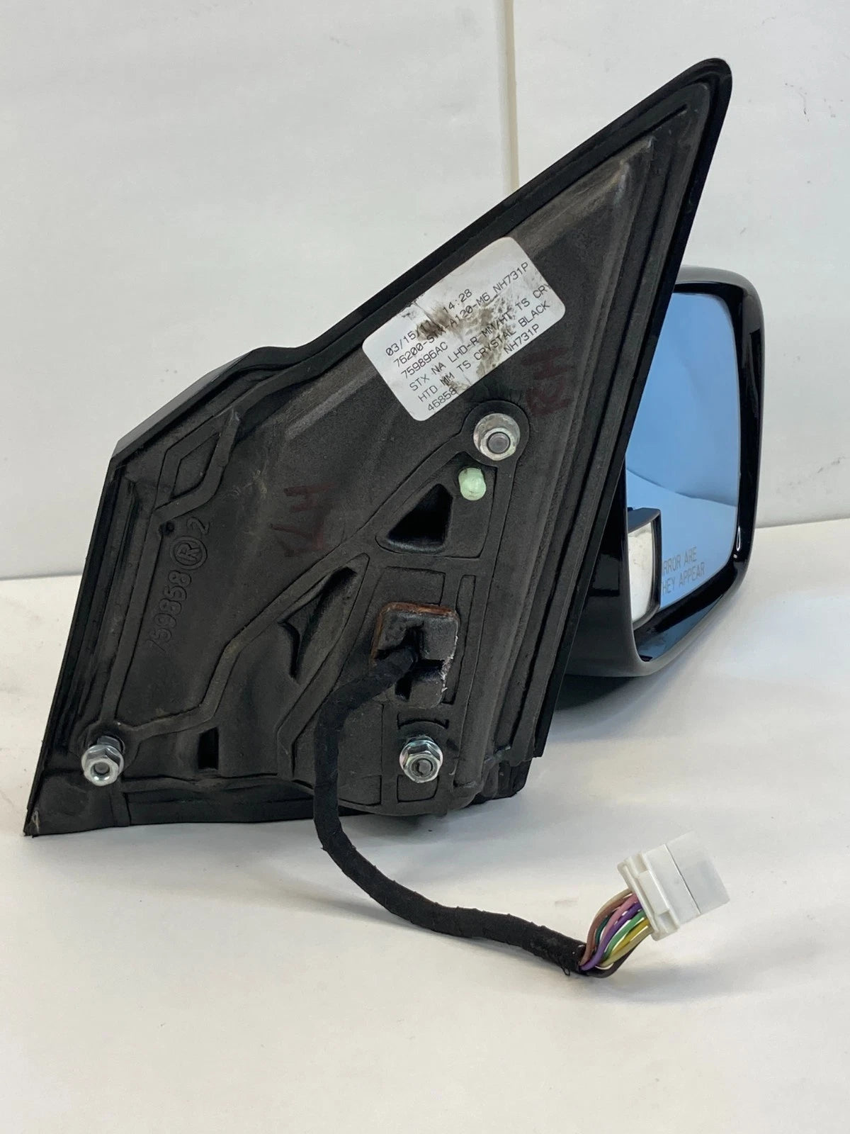 10 11 ACURA MDX PASSENGER DOOR MIRROR ASSEMBLY BLACK TURN SIGNAL 76200STXA120