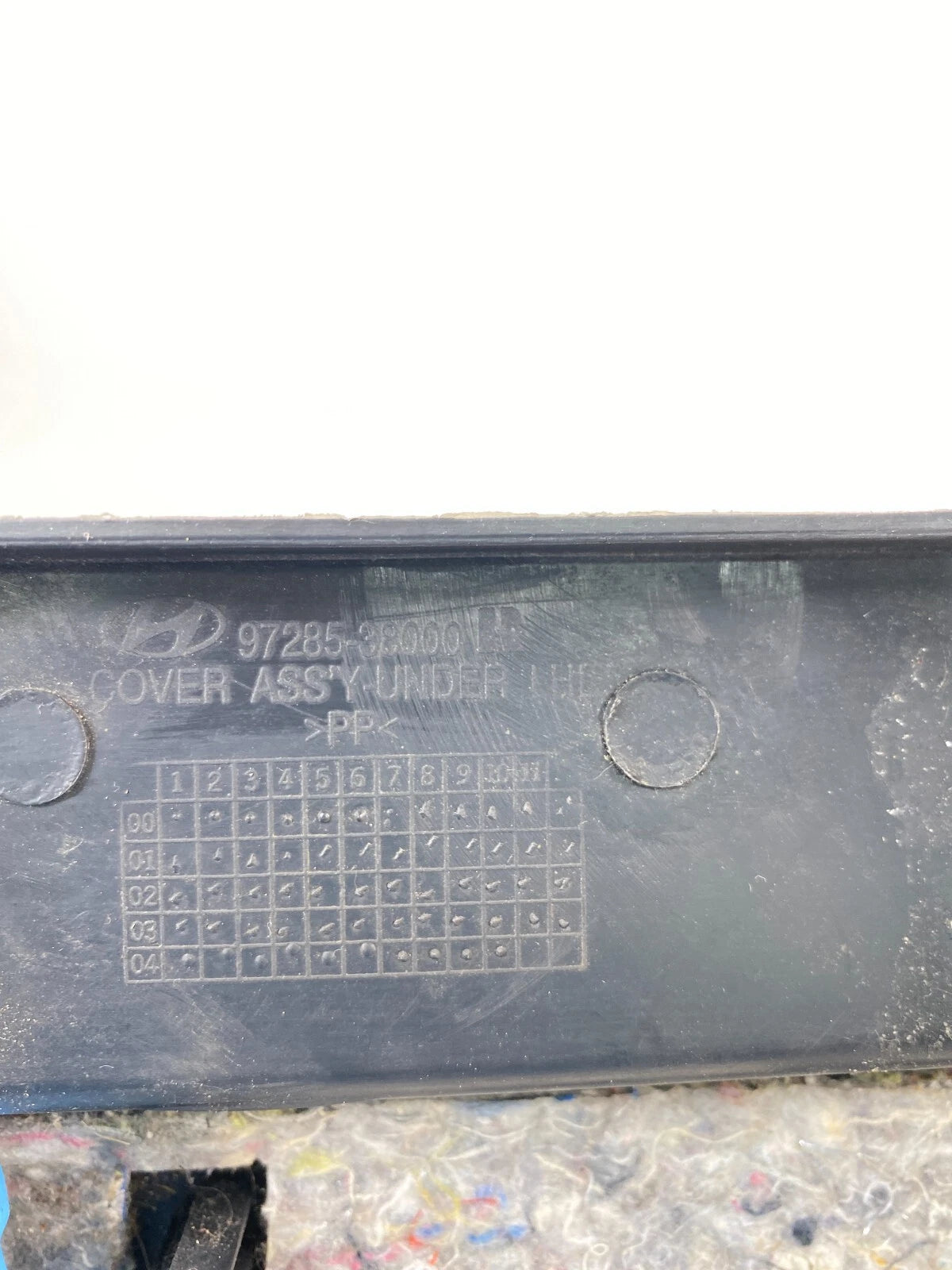 01-05 HYUNDAI SONATA DASH EVAPORATOR UNDER COVER ASSEMBLY TRIM PANEL 97285-38000