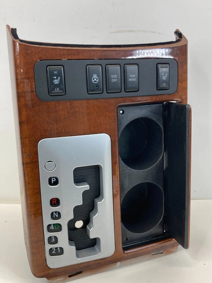 08-10 INFINITI QX56 08-15 NISSAN ARMADA CENTER CONSOLE SHIFTER BEZEL CUP HOLDER