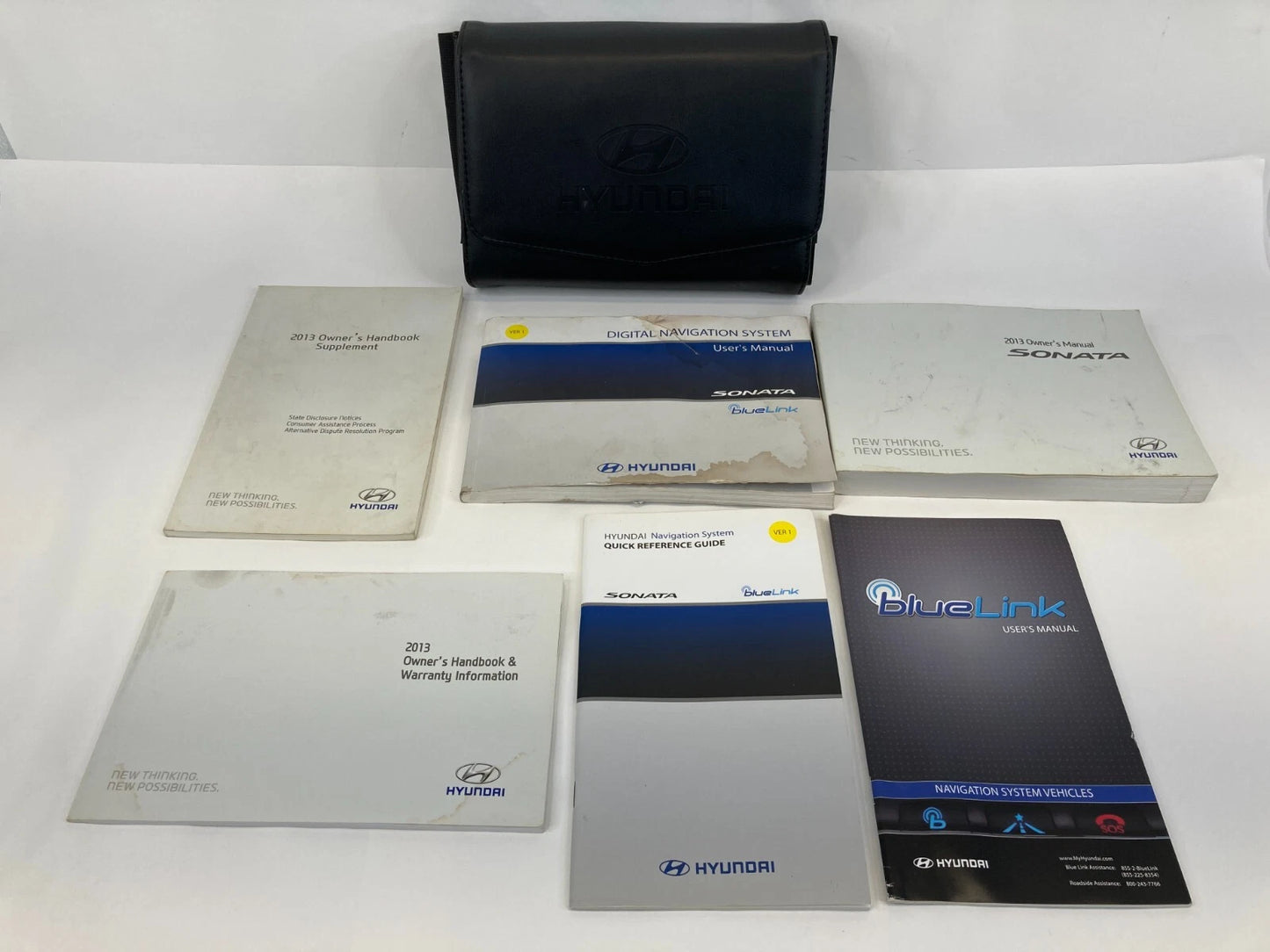2013 HYUNDAI SONATA OWNER'S MANUAL INFORMATION GUIDE HANDBOOK SET W/ CASE OEM