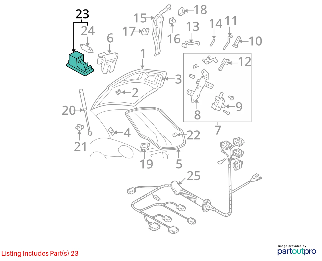 2001-2005 VOLKSWAGEN PASSAT WAGON 4-DR REAR RIGHT DOOR COURTESY LIGHT 3B0947415B