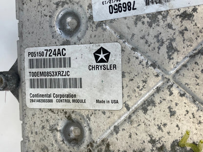 2013 CHRYSLER TOWN & COUNTRY ENGINE COMPUTER CONTROL MODULE ECM ECU 05150724AC