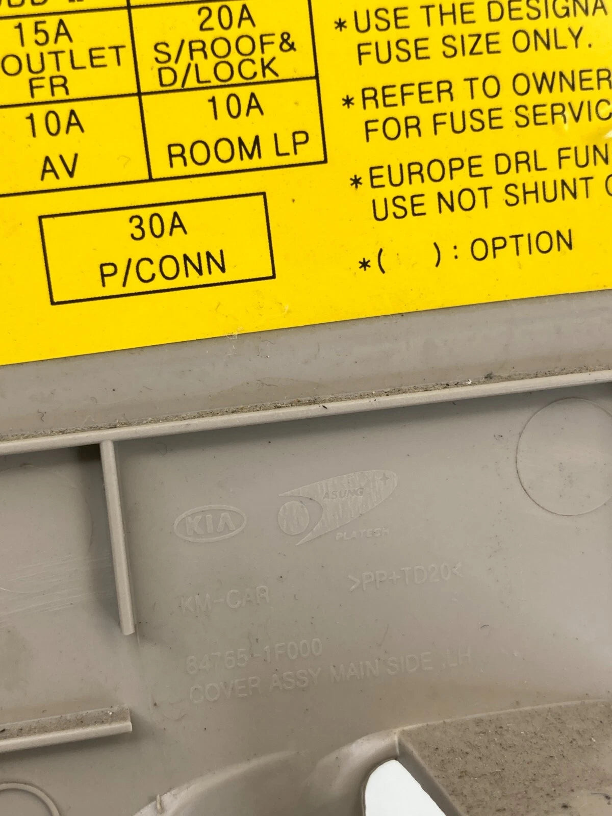 2005-2010 KIA SPORTAGE DASH SIDE FUSE ACCESS PANEL COVER LEFT LH OEM 84765-1F000