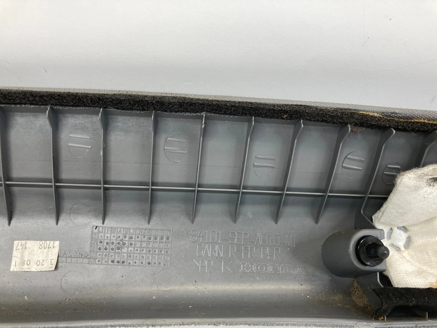2004-2008 ACURA TL FRONT RIGHT SIDE UPPER INTERIOR A PILLAR 84101-SEP-A010 OEM