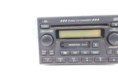 01 02 HONDA ACCORD RADIO AM FM 6 CD CASSETTE PLAYER RECEIVER 39100-S84-A300 OEM