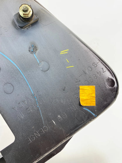 96-00 HONDA CIVIC COUPE REAR FINISH PANEL LICENSE PLATE TRIM 74890-S01-A000 OEM