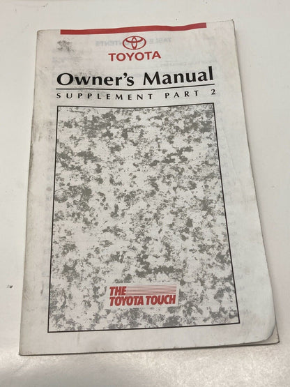 1998 98 Toyota Camry Sedan Owner's Manual Guide Book & Supplement OEM