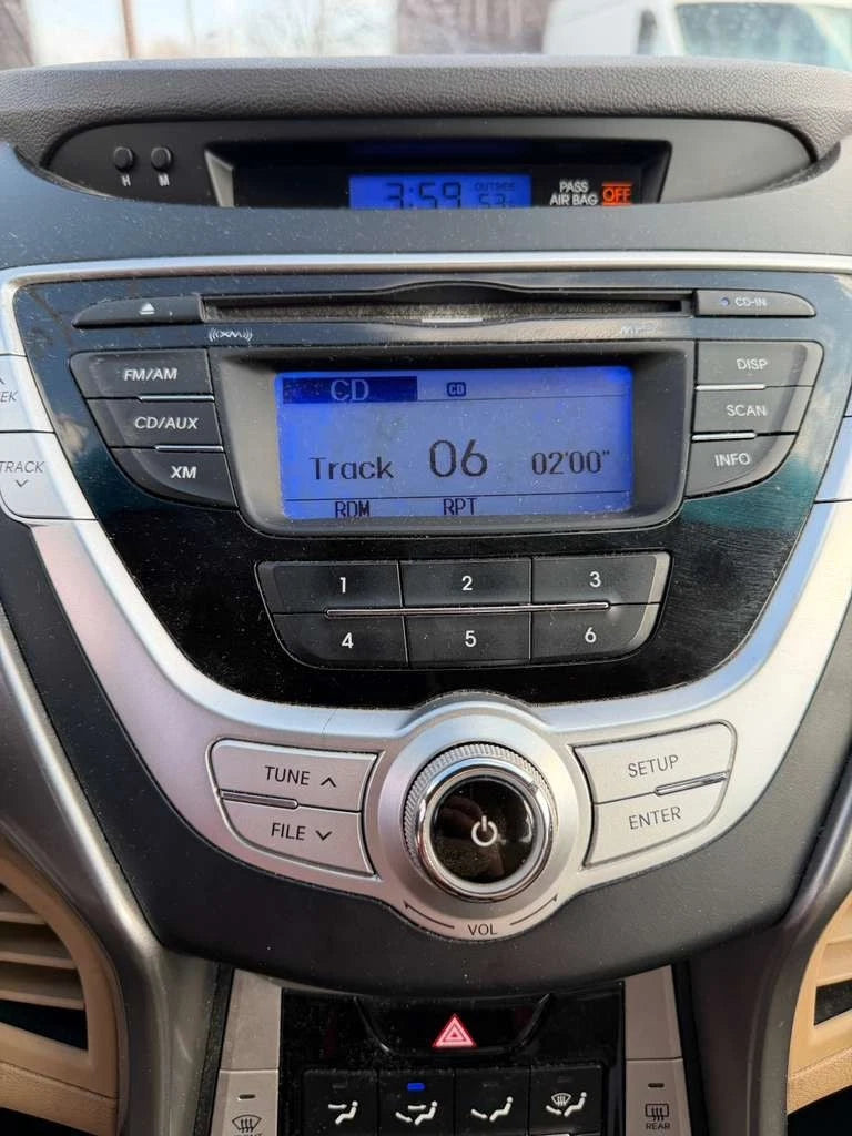 2011-2013 HYUNDAI ELANTRA RADIO AM/FM RECEIVER 6 DISC CD MP3 96170-3X150BLH OEM